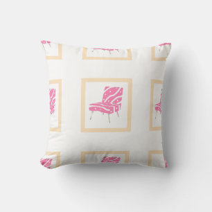 The Pink Chair Throw Pillow