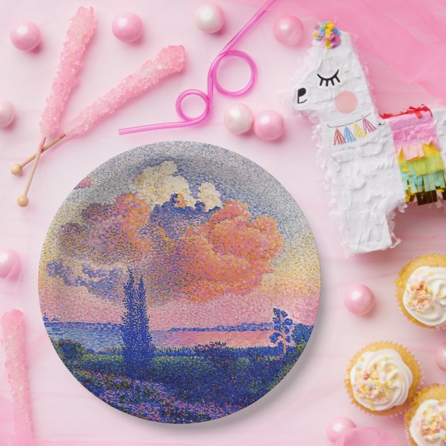 The Pink Cloud by Henri-Edmond Cross Paper Plates (Party)