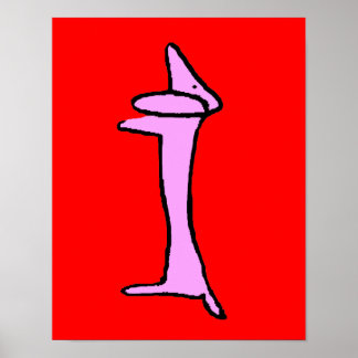 The Pink Dachshund Poster