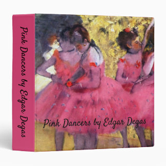 The Pink Dancers, Before the Ballet by Edgar Degas 3 Ring Binder