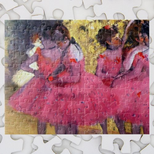 The Pink Dancers Before the Ballet by Edgar Degas Jigsaw Puzzle
