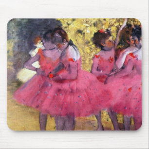 The Pink Dancers, Before the Ballet by Edgar Degas Mouse Pad