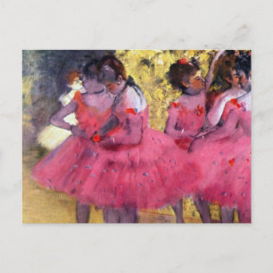 The Pink Dancers, Before the Ballet by Edgar Degas Postcard
