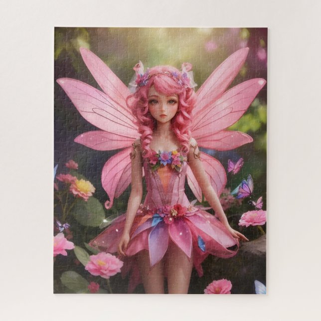 The Pink Fairy | Fantasy Digital Art Jigsaw Puzzle (Vertical)