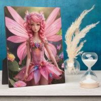 The Pink Fairy | Fantasy Digital Art Tabletop Plaque