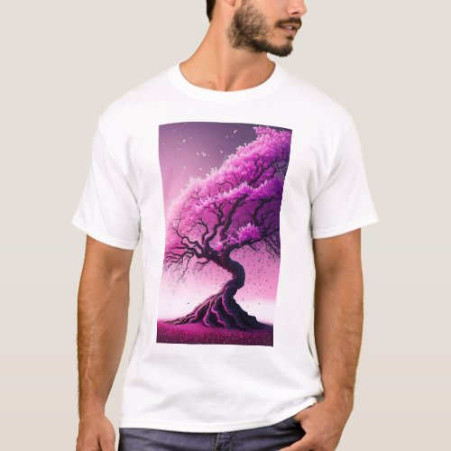 the pink flower tree T_Shirt
