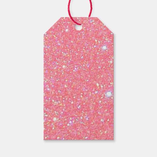 The Pink Glitter Gift Tags (Front)