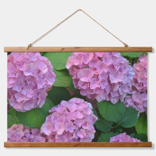 The pink Hortensia hydrangea Flowers  Hanging Tapestry