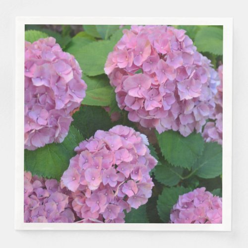 The pink Hortensia hydrangea Party   Paper Dinner Napkins