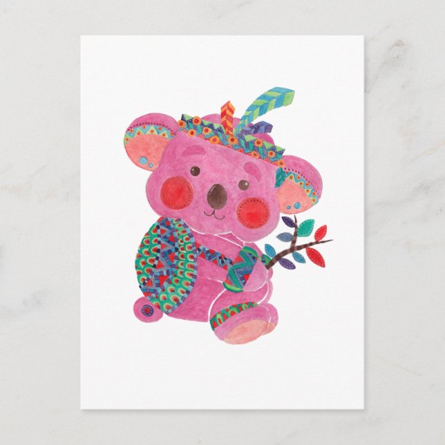 The Pink Koala Postcard (Front)
