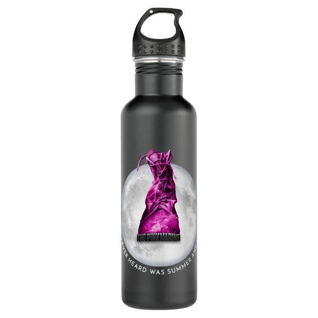 The Pink Marine | 'Summer' & 'Camp' | Stainless Steel Water Bottle (Front)