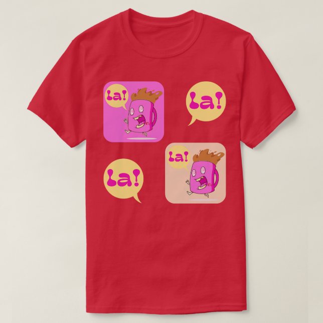 The Pink Palace Coffee Lovers La Off to Work T-Shirt (Design Front)