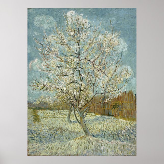 The pink peach tree by Van Gogh Poster (Front)