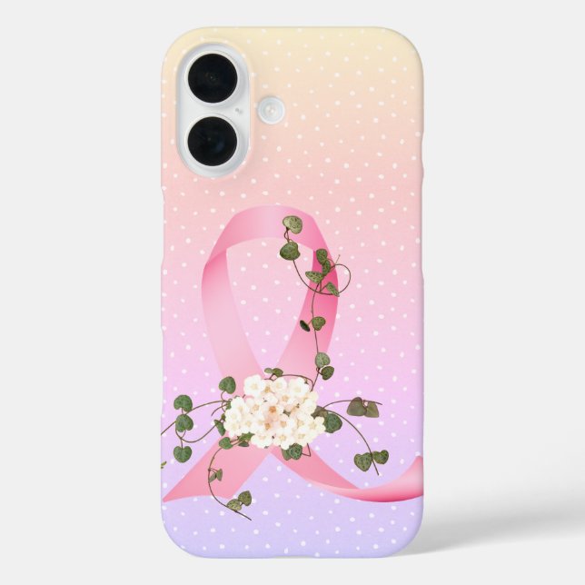 The Pink Ribbon with ivy Case-Mate iPhone Case (Back)