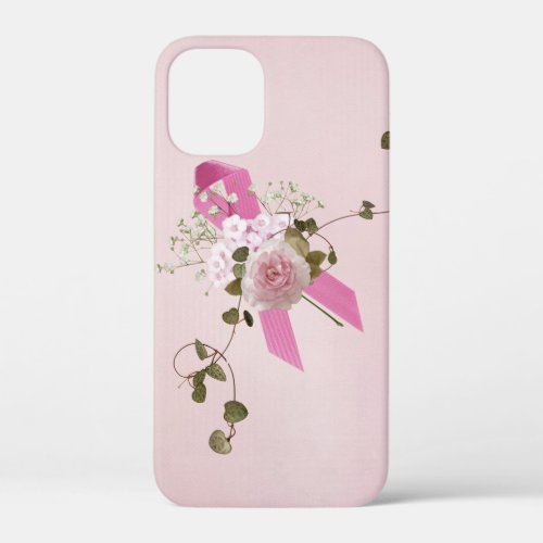 The Pink Ribbon with ivy iPhone 12 Mini Case