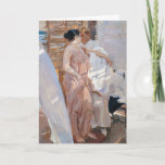 The Pink Robe, After the Bath | Joaqu&#237;n Sorolla Card