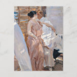 The Pink Robe, After the Bath | Joaqu&#237;n Sorolla Postcard