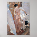 The Pink Robe, After the Bath | Joaqu&#237;n Sorolla Poster