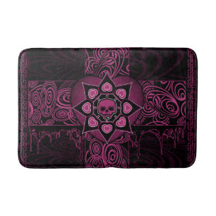 The Pink Skull Bath Mat