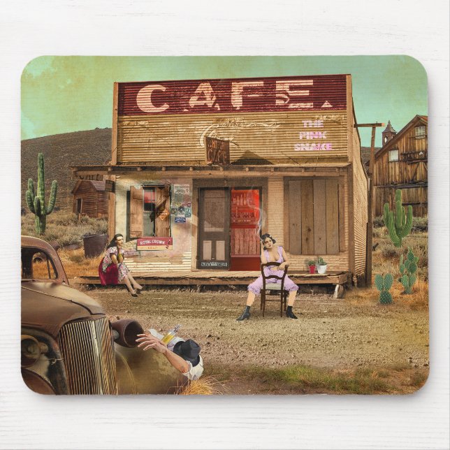 The Pink Snake Mouse Pad (Front)