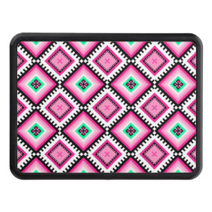The Pink Square in Seamless Pattern Hitch Cover