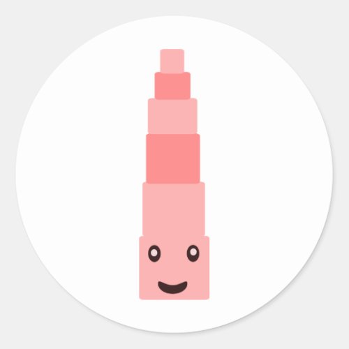 The Pink tower Montessori Classic Round Sticker