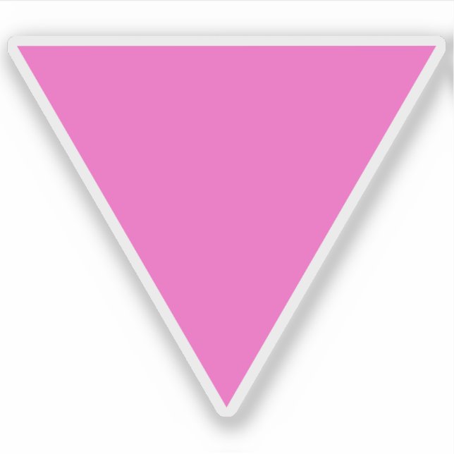 The Pink Triangle - LGBT Gay Pride Sticker (Front)