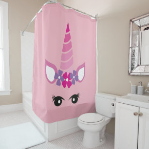 The Pink Unicorn Shower Curtain
