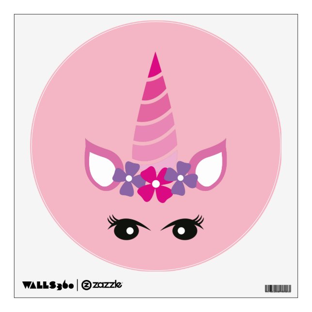 The Pink Unicorn Wall Decal (Front)