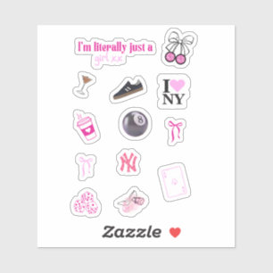 The Pinterest Girl Sticker Pack    Waterproof Stic