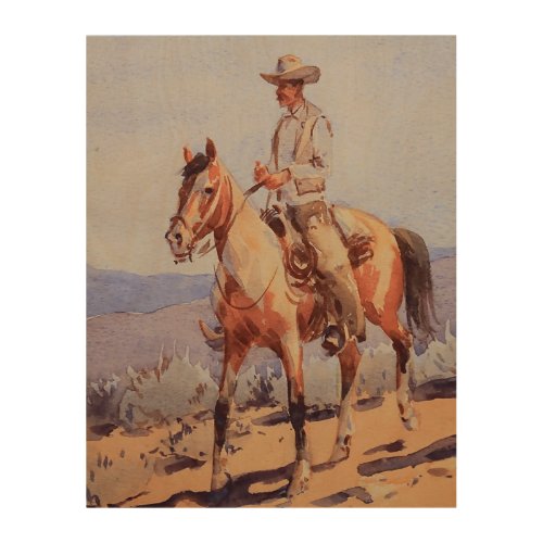 The Pinto Horse by Edward Borein Wood Wall Art