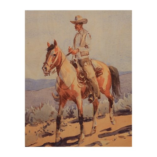 The Pinto Horse by Edward Borein Wood Wall Art