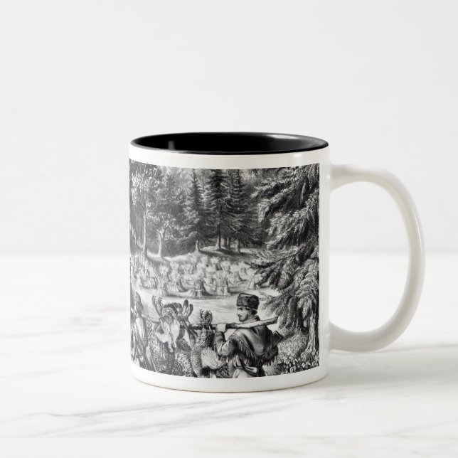 The Pioneer's Home on the Western Frontier Two-Tone Coffee Mug (Right)