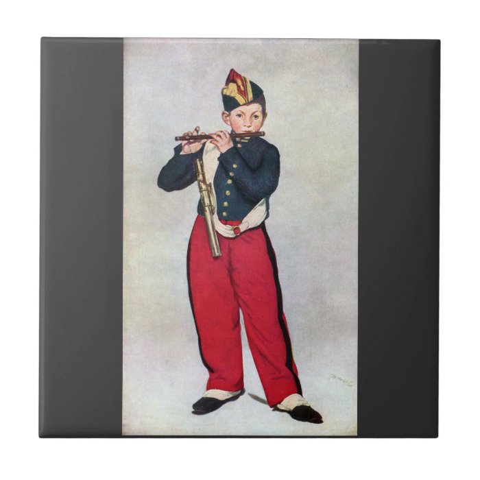 The Piper by Edouard Manet Ceramic Tiles