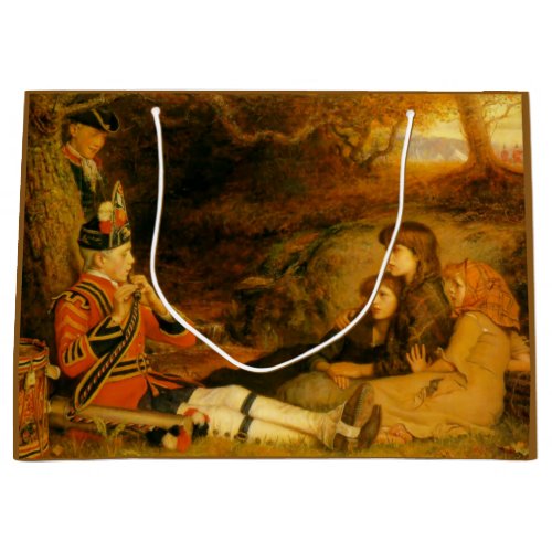 The Piper by John Everett Millais Large Gift Bag
