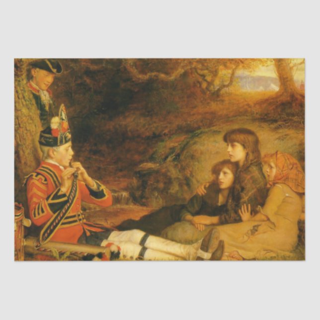 The Piper (by John Everett Millais) Tissue Paper (Front)