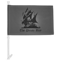  The Pirate Bay Logo Flag Crossbones Skull T-Shirt : Clothing,  Shoes & Jewelry