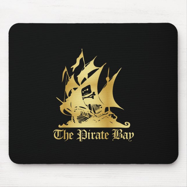 The Pirate Bay Gold Logo Mouse Pad (Front)