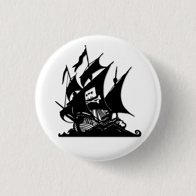 The Pirate Bay Logo Ship Button (Front)