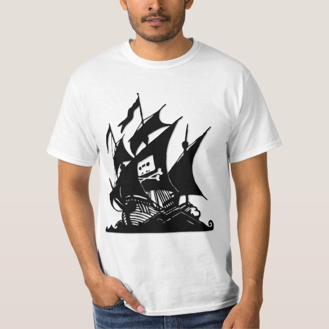 The Pirate Bay Logo Ship T-Shirt (Front)