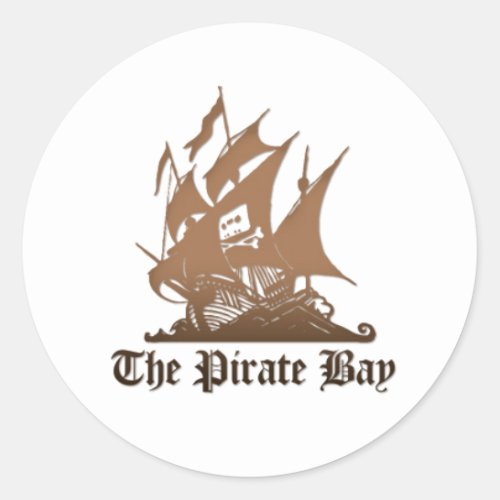 The Pirate bay logo sticker