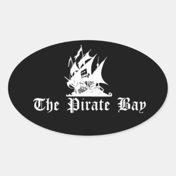 The Pirate Bay Oval Sticker by StuffOrSomething at Zazzle