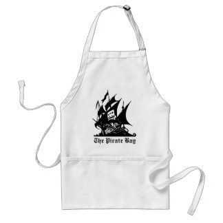 the pirate bay pirate ship logo adult apron