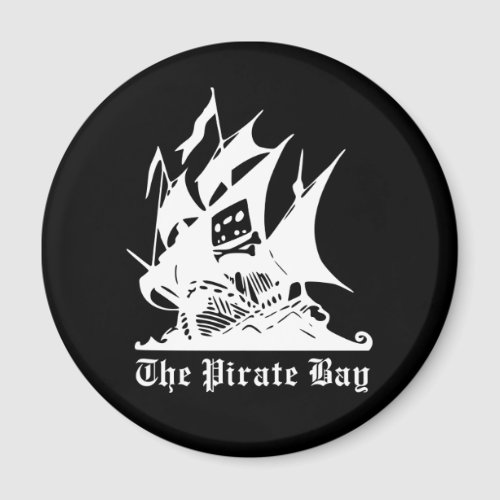 the pirate bay pirate ship logo magnet