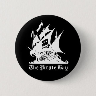 the pirate bay pirate ship logo pinback button