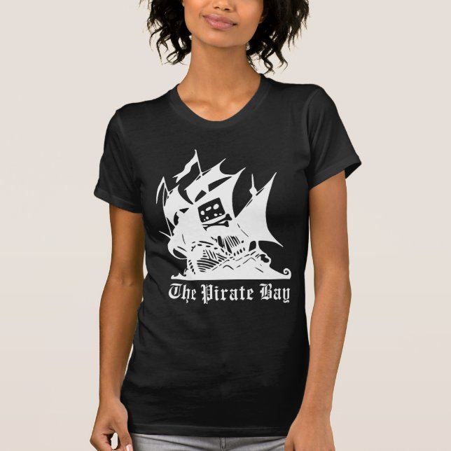 the pirate bay pirate ship logo T-Shirt (Front)