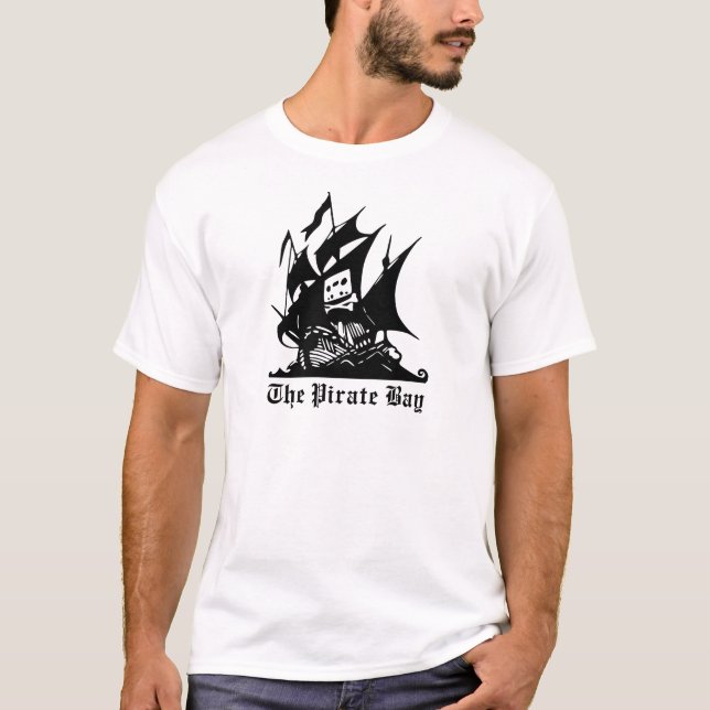 the pirate bay pirate ship logo T-Shirt (Front)