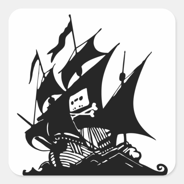The Pirate Bay Square Sticker (Front)