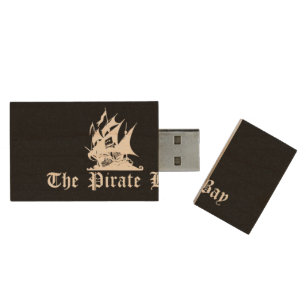 The Pirate Bay Wood Flash Drive