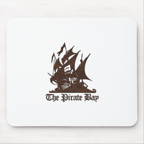 The Pirate Bay Wood Grain Logo Mouse Pad